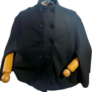 East 5th Women's Double-Breasted Black CAPE, Good Condition, Size: One Size